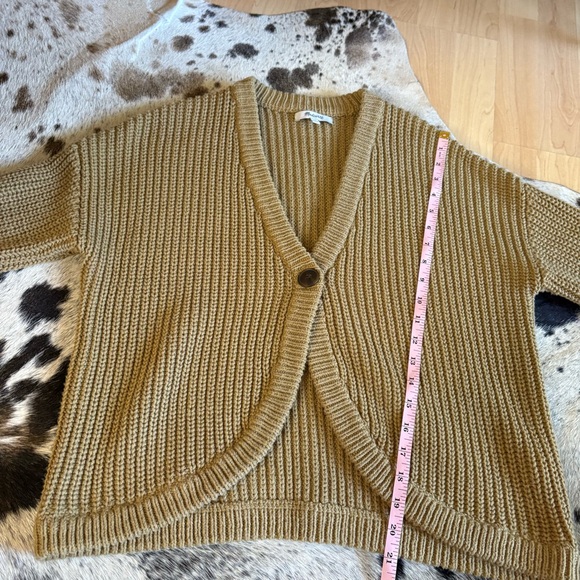 MADEWELL Knit Shirttail Cardigan Sweater In Color Dark Khaki Size XXS - Picture 10 of 10
